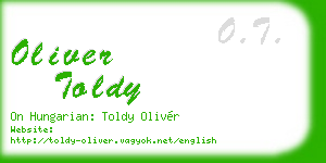 oliver toldy business card